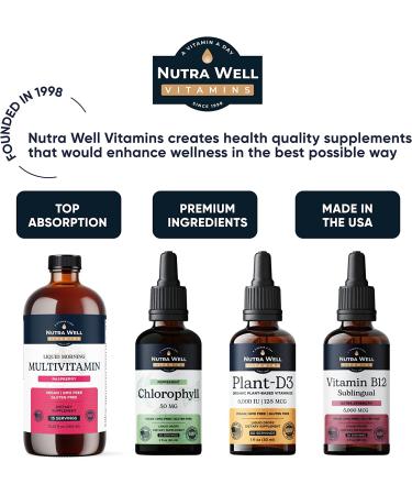 Nutra Well Vitamins Selenium 200mcg Liquid Drops with Vitamin E - Immune & Heart Support, Thyroid Health - 300 Servings - Buy Online on GoSupps.com