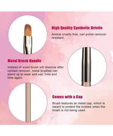 Nail Clean Up Brushes - 2pc Set with Round & Angled Head Pen for Nail Art Design & Polish Mistake Cleaning - Tea Brown - Buy Online on GoSupps.com