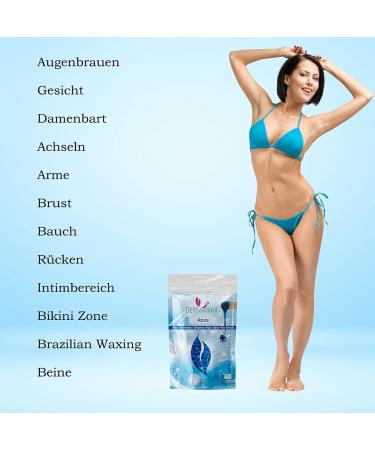 800g Dermawax Azure Vegan Waxing Pearls for Hair Removal - Brazilian Intimate Bikinizone Armpits & Back - No Non-Fleece Strips! - Buy Online on GoSupps.com