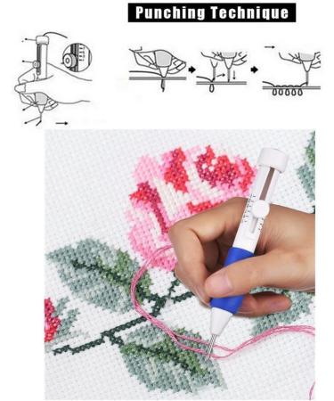 Islmlisa Magic Embroidery Pen Punch Needles Set - DIY Sewing Tool for Threaders - Buy Online on GoSupps.com
