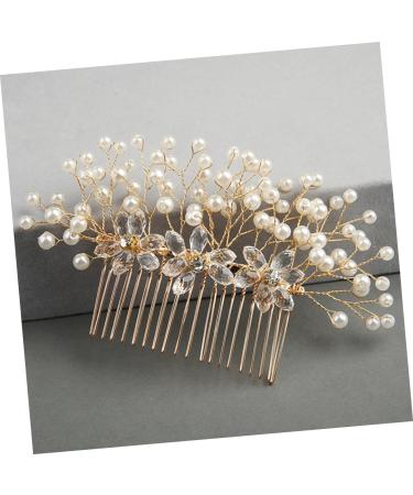 Didiseaon Crystal Hair Comb Wedding Hairpin Rhinestone Headpiece Bridal Hair Accessory Bridal Hair Clip Crystal Headpiece Hair Clips Pearl Hair Comb Bride Metal Hair Accessories - Buy Online on GoSupps.com