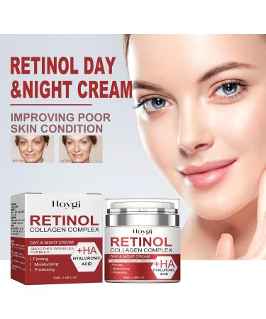Tongyend Collagen Retinol Hyaluronic Acid Cream Retinol Cream for Face Face Moisturizer for Women Day and Night Cream Instant Face Lift Cream Anti Aging Face Lifting Skin Fix Anti Wrinkle 50ml - Buy Online on GoSupps.com