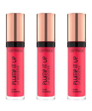 Catrice Plump It Up Lip Booster No. 090 red cooling coloring effect enlarged glossy vegan without alcohol without parabens without microplastic particles 3 -pack (3x3.5ml) 090 potential scandalous 3.5 ml (3 Pack)