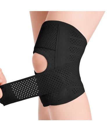 Galvaran Knee Brace with Side Stabilizers Relieve Meniscus Tear Knee Pain ACL MCL Arthritis Joint Pain Relief  Breathable Adjustable Knee Support Suitable for Men and Women with Sports Injuries Black M(Left) Medium - Buy Online on GoSupps.com