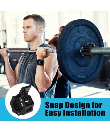 30mm Dumbbell Clips - 2 Pieces Quick Clamping Collars for Barbell Rod Training | StrongLift Safe & Robust Snap Lock - Black - Buy Online on GoSupps.com