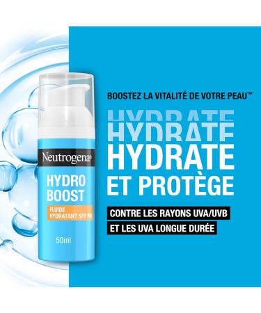 Neutrogena | Hydro Boost Hydrating Fluid SPF 50 (50 ml) Facial care with hyaluronic acid provitamin B5 and niacinamide Moisturizing care with sun protection - Buy Online on GoSupps.com