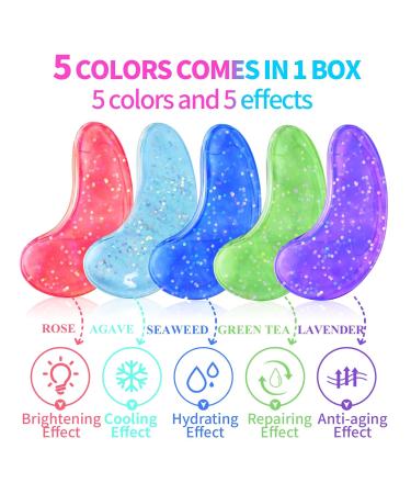 Multi-Colored Collagen Under Eye Mask - 20 Pairs | Reduce Puffiness Dark Circles & Fine Lines | Best Eye Patches for Dry Skin - International Shipping Available - Buy Online on GoSupps.com