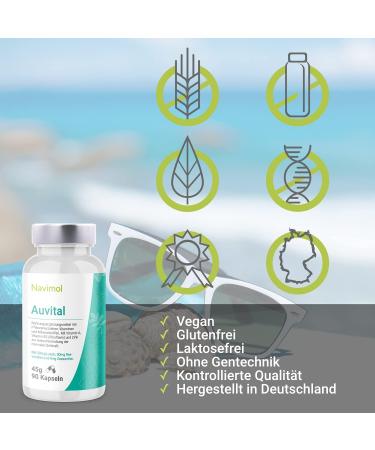 Auvital Dietary Supplements - 90 Capsules with Vitamin A B2 Zinc Lutein Resveratrol & Zeaxanthin for Healthy Eyesight - International Shipping Available - Buy Online on GoSupps.com