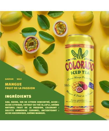 Colorado Iced Tea Mangue Fruit de la Passion Th Glac aux Extraits de Th et Ar mes de Fruits 50cl Lot de 24 - Buy Online on GoSupps.com
