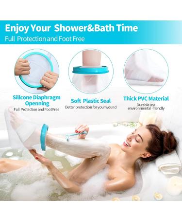 Waterproof Foot Shower Protector for Cast - Reusable Cover for Toe, Ankle, Leg Wound - Keep Foot Dry - Ideal for Showering - Buy Online on GoSupps.com