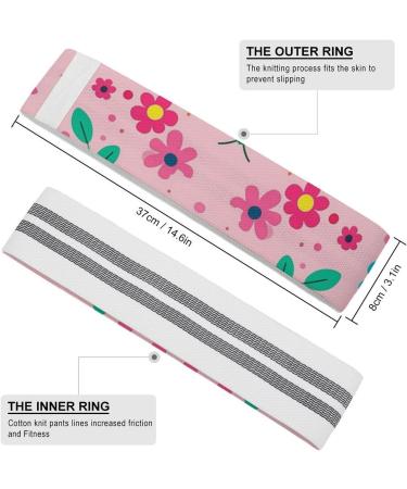 Shop Floral Pattern Resistance Bands - Elastic Exercise & Leg Bands for Fitness | International Shipping Available - Buy Online on GoSupps.com