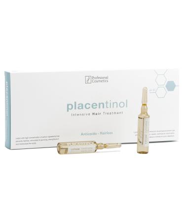 Professional Cosmetics Placentinol lotion hair loss prevention Growing treatment - 12 ampoules of 10 ml - 120 ml.