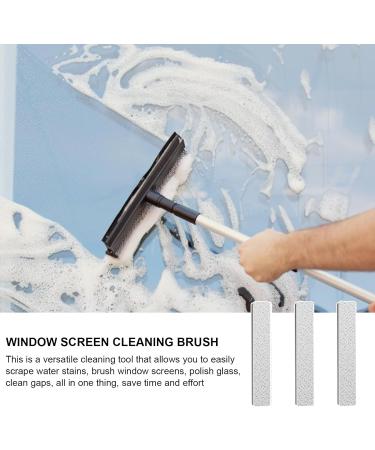 Buerfu Window Screen Cleaner Brush 4-in-1 Cleaning Brush For Window Screen Wet And Dry Dual-Use Window Cleaner Tool Pet Hair Brush Door Window Broove Clean Sponge Refill Pack 3 Pieces - Buy Online on GoSupps.com