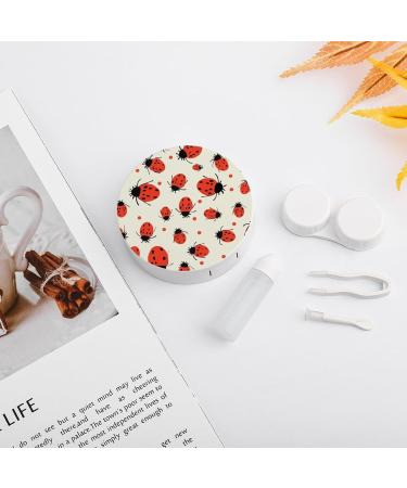 Ladybug Pattern Contact Lens Case - Portable Travel Storage Box for Contacts - Buy Online on GoSupps.com