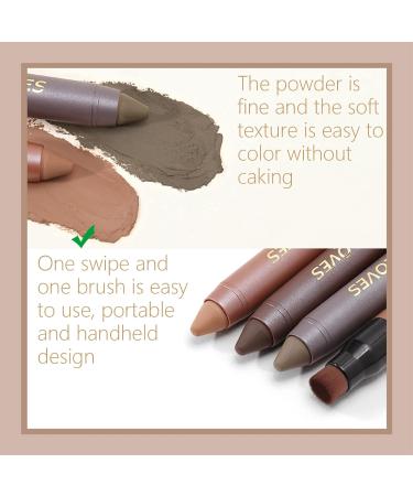 Hairline Filler Pen Hair Line Shadow Powder Stick Hair Volumizing Powder Fill In Receding Hair Lines Bald Spots Wide Parts Forehead Side Double-Ended Hairline Powder Hair Root Dye (LIGHT BROWN) - Buy Online on GoSupps.com