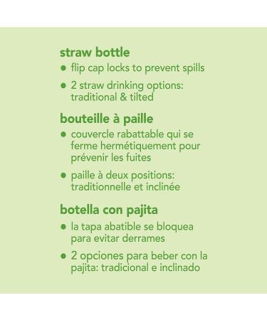 green sprouts Silicone Straw Bottle | Promotes Oral Development | Spill-Proof Flip-Cap | 2 Drinking Options | Dishwasher Safe - Buy Online on GoSupps.com