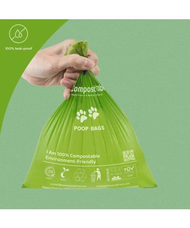 eCompostable Dog Poo Bags Biodegradable Poop Bags For Dogs Unscented Doggy Waste Bag 23x33cm Leak Proof Dog Cat litter Bags Green- Dog Poop Bags 8 Rolls - 120 Count - Buy Online on GoSupps.com