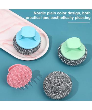 10-Pack Stainless Steel Sponge Pot Cleaner Durable Steel Wool & Sponge for Dishes Pans & Kitchen Cleaning - Buy Online on GoSupps.com