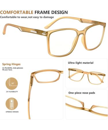 Eyekepper Oversized Reading Glasses | Lightweight Square Frame | Spring Hinges | Reading Aid for Men & Women | International Shipping Available - Buy Online on GoSupps.com