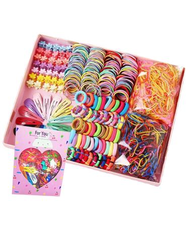 Hair Accessories for Girls, Girls Hair Accessories, Hair Ties for Girls Women Elastic Hair Bands Ponytail Holders Rubber Bands Hair Barettes Hair Ropes Hair Accessories for Girs Women (780PCS)