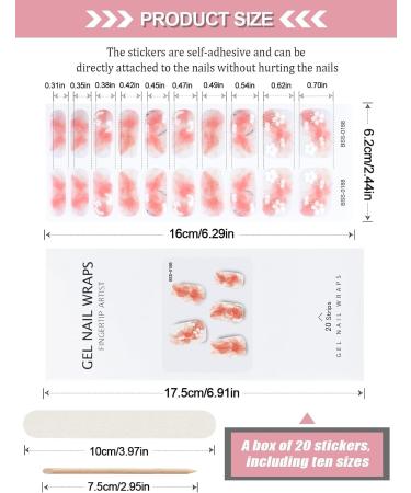 EBANKU Cured Gel Nail Strips Gel Nail Strips Long Lasting Waterproof Real Nail Polish Strips Wraps Stickers with Cuticle Stick Nail File Nail Wipes & Sealing(UV/LED Lamp Required) Sakura Pink - Buy Online on GoSupps.com