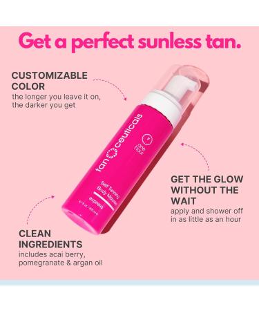 Buy Tanceuticals Express Self Tanning Body Mousse - Fast Acting Vegan & Cruelty Free Foam - Natural Tan in 1-4 Hours with Acai Berry & Argan Oil - International Shipping Available - Buy Online on GoSupps.com