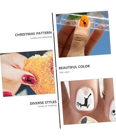 ABOOFAN 4 Sheets Christmas Nail Stickers Christmas Nail Art Stickers Christmas Adhesive Nail Sticker Snowflake Nail Decals Appliques Embellishments Self-Adhesive Nail Decals Winter - Buy Online on GoSupps.com