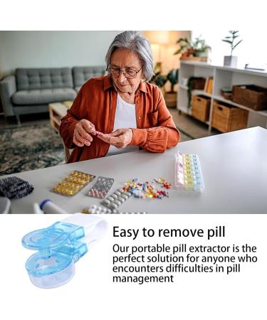 Blue Portable Pill Taker Pill Punch with Container Pill Punch Pill Press Button Pill Squeezer Squeezer Squeeze Aid for Blister Packs Personal Pill Organizers - Buy Online on GoSupps.com