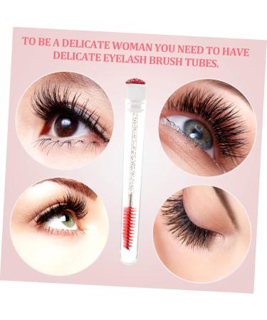 POPETPOP 20 pcs Diamond mascara brush clear mascara lash spoolie Makeup Eyelash Applicator eye shadow Miss 11.3x1.1cmx2pcs Orange Redx2pcs - Buy Online on GoSupps.com