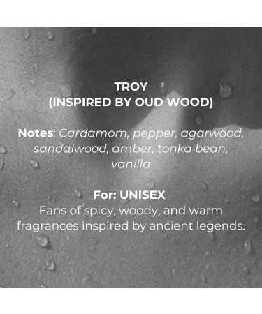 L'OIL FRAGRANCE TROY Perfume Oil | Inspired by Tomm F.ord s Oud Wood | Cardamom Agarwood & Amber | Vegan & Cruelty-Free | 10ml Long-Lasting Unisex Scent - Buy Online on GoSupps.com