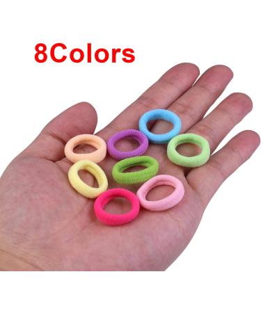 100 PCS Colored Baby Hair Bands | Soft Elastic Hair Ties for Toddler Girls | Ponytail Holders - Buy Online on GoSupps.com