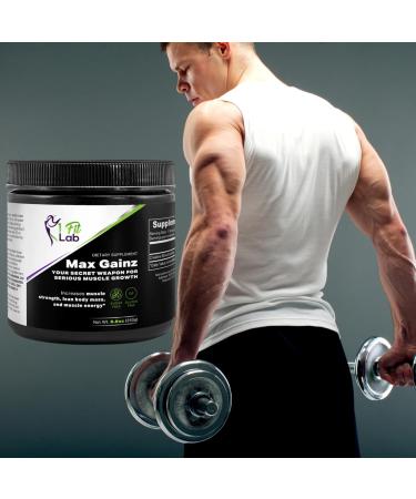 1FITLAB Max Gainz Creatine Monohydrate - Unflavored Muscle Growth Supplement | Vegan Gluten Free Non-GMO | Enhance Strength Endurance & Recovery | 50 Servings - Buy Online on GoSupps.com