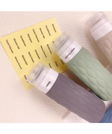 LuHaKiDu Travel Size silicone bottle Kits TSA Approved Proof Travel Containers for Toiletries (Dark color) - Buy Online on GoSupps.com