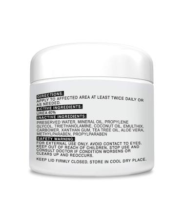 Clear 40 40% Urea Gel 4 oz w/ Tea Tree, Coconut Oil & Aloe Vera - Callus & Corn Treatment | Hydrating Cracked Heels, Feet, Elbows, Hands, Nails - Buy Online on GoSupps.com