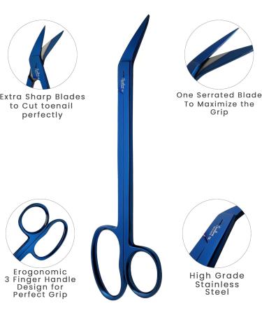 Long Handled Toenail Clippers for Thick Nails 7.5" Angled Tip Long Handled Nail Scissors for Toenails Heavy Duty Long Handled Toenail Scissors for Thick Nails Podiatry Tools for Elderly Back Pain - Buy Online on GoSupps.com