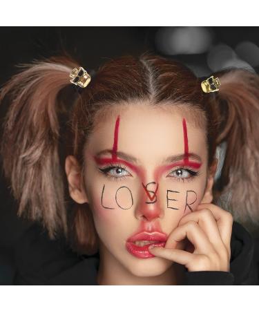 Lurrose 8pcs Skull Hair Ties - Halloween Punk Alloy Ponytail Holders for Women Girls - Buy Online on GoSupps.com