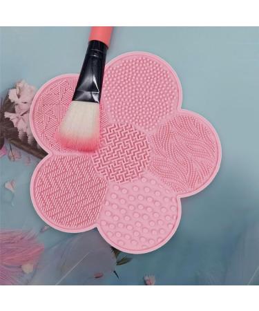 SWYSGS Makeup Brush Cleaning Mat Silicone Makeup Brush Cleaner Makeup Brush Scrubber Pad Portable Washing Tool for Makeup Brushes with Suction Cup (Pink) - Buy Online on GoSupps.com