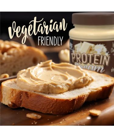 All Stars Protein Cream White Chocolate 330g - Sugar-Free Palm Oil-Free 20% Whey Protein High Protein Spread - Vegetarian Friendly - Buy Online on GoSupps.com