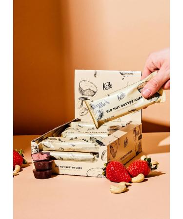 Buy KoRo Organic Nut Butter Cups Cashew-Strawberry | Vegan Chocolate Snack | 12x3x13g - Crunchy & Fruity Delights - Buy Online on GoSupps.com