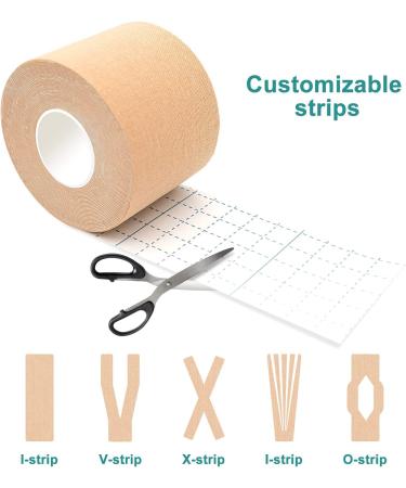 DIMORA Kinesiology Tape - Strong Support for Sports Recovery & Pain Relief - 2 x 16ft Beige Roll - Buy Online on GoSupps.com