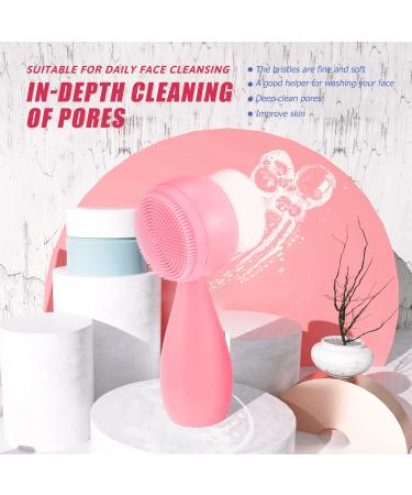 POPETPOP Silicone Face Brush Face Cleaning Brush Makeup Remover Brush Face Exfoliating Brush Face Cleaner Remove Blackhead Brush Deep Clean Face Wash Hand Scrubber Silica Gel Pores Handle - Buy Online on GoSupps.com