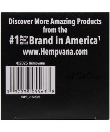 Hempvana Extreme Pain Relief Cream AS-SEEN-ON-TV Intense Relief Powered by Maximum Strength 16% Menthol & 11% Camphor & Hemp Seed Oil for Rapid Muscle Joint & Back Discomfort Made in The USA - Buy Online on GoSupps.com