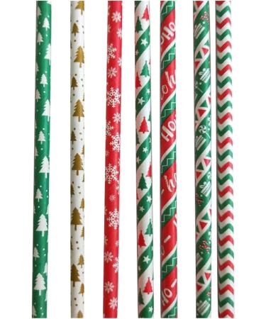 Wshao Store 25pcs Christmas Paper Straws Snowflake Drinking Straw Merry Christmas Decorations for Home 2023 Xmas New Year Party Supplies (Color : 4-red Green Tree) - Buy Online on GoSupps.com