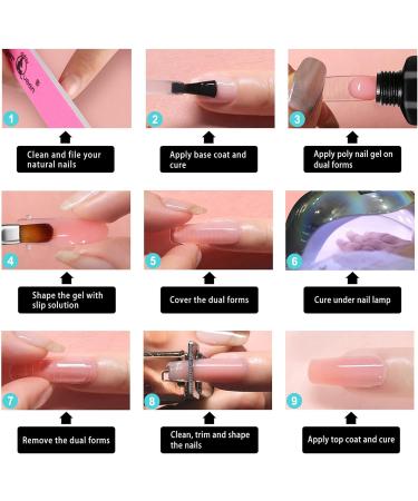 Poly Nail Gel Kit - 8 Colors Builder Gel All-in-one Set by Finger Queen Kit 01 - Buy Online on GoSupps.com