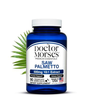 Doctor Morse's Saw Palmetto 10:1 Extract 500mg Equivalent to 5000mg, Prostate Health Support Supplements for Men & Women - FDA-Registered, NSF-Certified Facility - Extra Strength Formula - 90 Caps