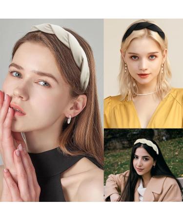 Nayyana Fashionable 3-Piece Wide Braided Headbands for Women & Girls - Non-Slip Hair Accessories in 3 Colors - Buy Online on GoSupps.com