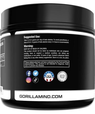 Gorilla Mode Beta-Alanine | Enhance Muscular Endurance | 3.2g Servings | International Shipping Available - Buy Online on GoSupps.com