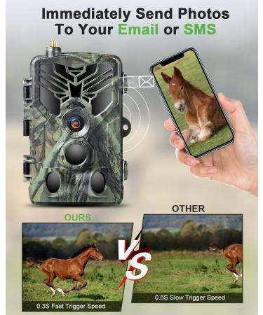 Radioind 4G MMS Wildlife Camera - 1080P IP65 Waterproof Night Vision 940nm IR LED Motion Detector No SIM Card Needed - Buy Online on GoSupps.com