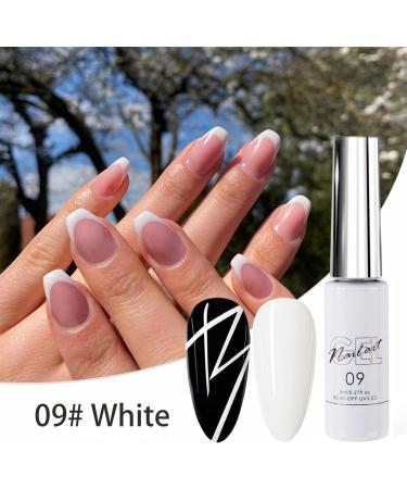 Black & White Gel Nail Polish Set for French Manicure | Nail Art Liner Kit for Women | Soak Off UV Gel | DIY At-Home Manicure Gift - Buy Online on GoSupps.com