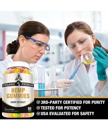 Hemp Gummies Extra Strength High Potency for Sleep Pain Anxiety Relief - 100% Natural with Pure Hemp Oil Extract - Vegan Bear Candy H mp Supplements for Adults (2 Pack) 80 Count (Pack of 2) - Buy Online on GoSupps.com